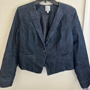Halogen Indigo Denim Blazer